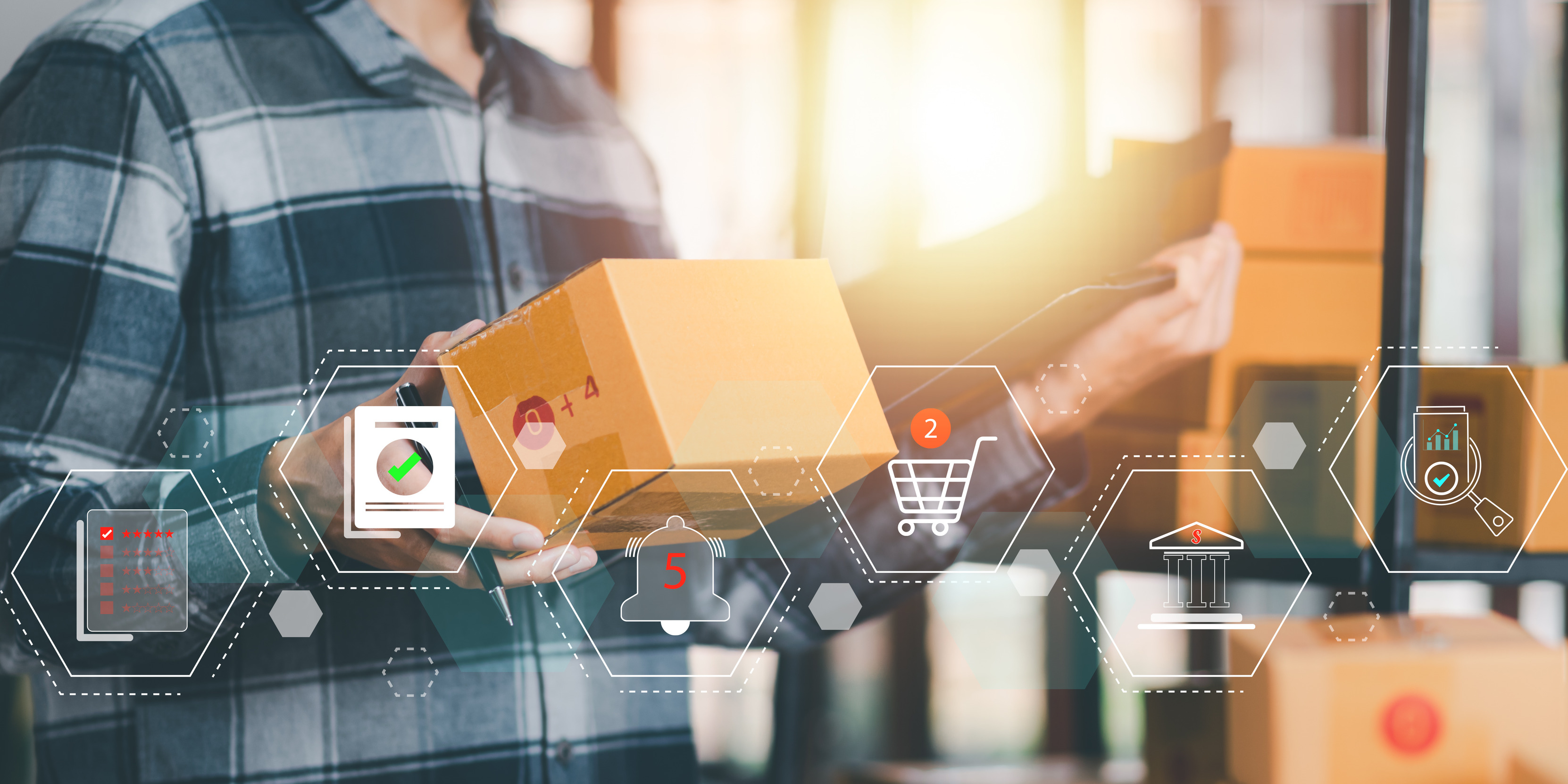 Warehouse workers walking into a warehouse